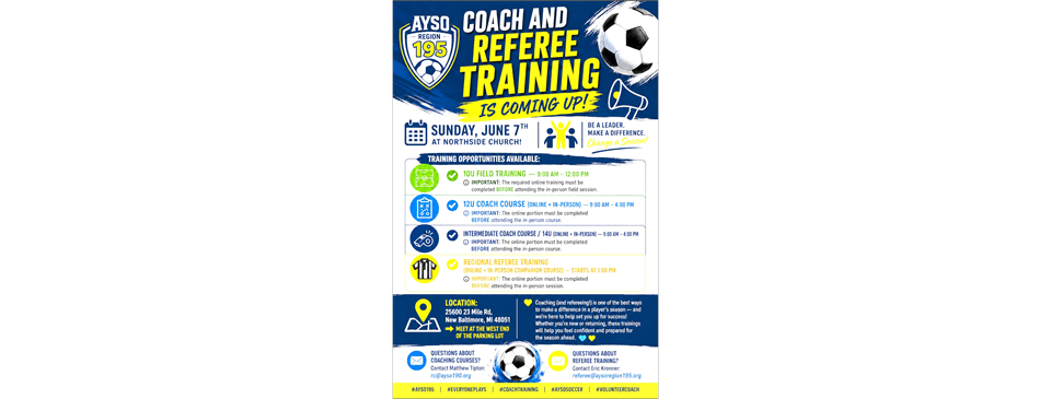 Coach & Referee Training Opportunity